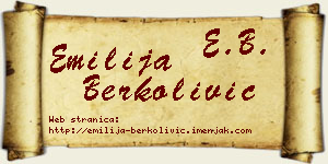 Emilija Berkolivić vizit kartica